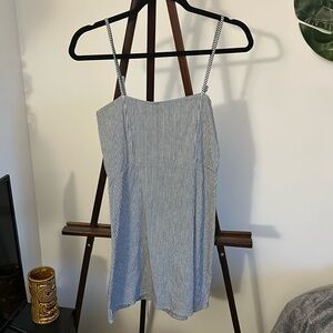 Brandy Melville pin strip blue dress